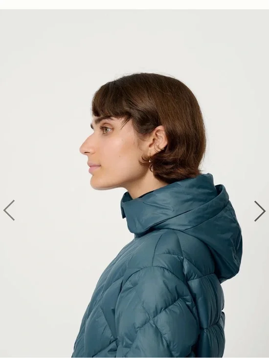 Women’s Teal Quilted Diamond Puffer Jacket - Picture 2 of 5